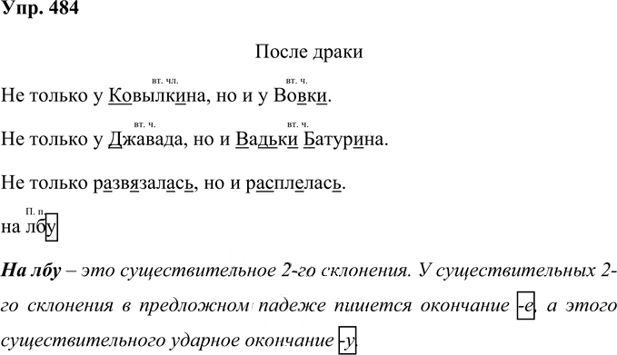 Иллюстрация к решению «Упр.484 Часть 2 ГДЗ Соловейчик 4 класс (Русский язык)», 1