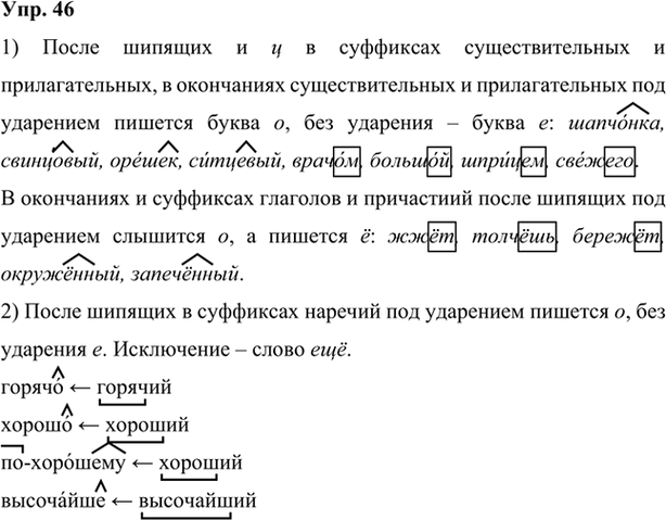 Иллюстрация к решению «Упр.46 Глава 3 ГДЗ Шмелев 7 класс (Русский язык)», 1