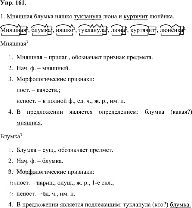 Иллюстрация к решению «Упр.161 Часть 1 ГДЗ Быстрова Кибирева 8 класс (Русский язык)», 1