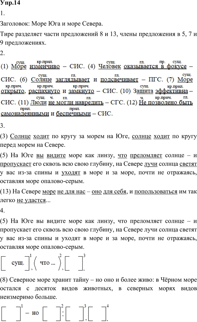 Иллюстрация к решению «Упр.14 Глава 4 ГДЗ Шмелев 9 класс (Русский язык)», 1