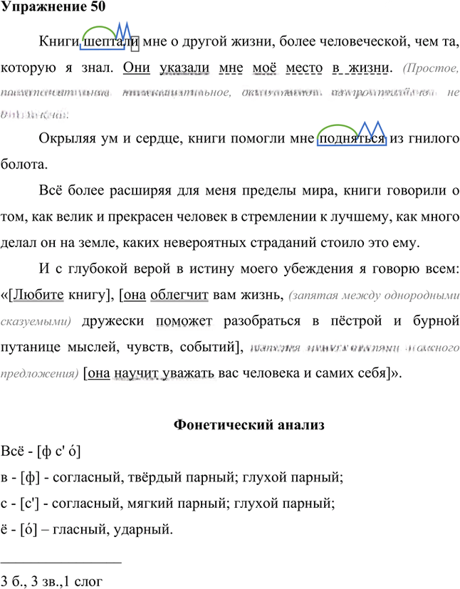 Иллюстрация к решению «Упр.50 ГДЗ Лидман-Орлова Пименова 6 класс (Русский язык)», 1