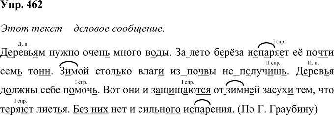 Иллюстрация к решению «Упр.462 Часть 2 ГДЗ Соловейчик 4 класс (Русский язык)», 1