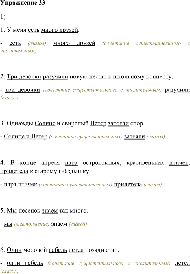 Иллюстрация к решению «Упр.33 Глава 5 ГДЗ Шмелев 5 класс (Русский язык)», 1