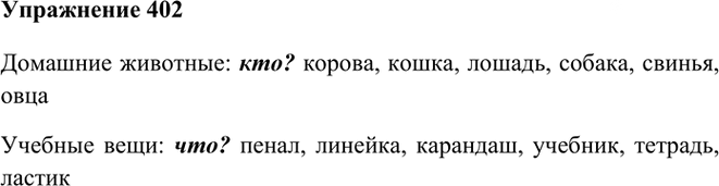 Иллюстрация к решению «Упр.402 Часть 2 ГДЗ Рамзаева 3 класс (Русский язык)», 1