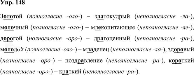 Иллюстрация к решению «Упр.148 Часть 1 ГДЗ Рыбченкова Александрова 6 класс 2023 года (Русский язык)», 1