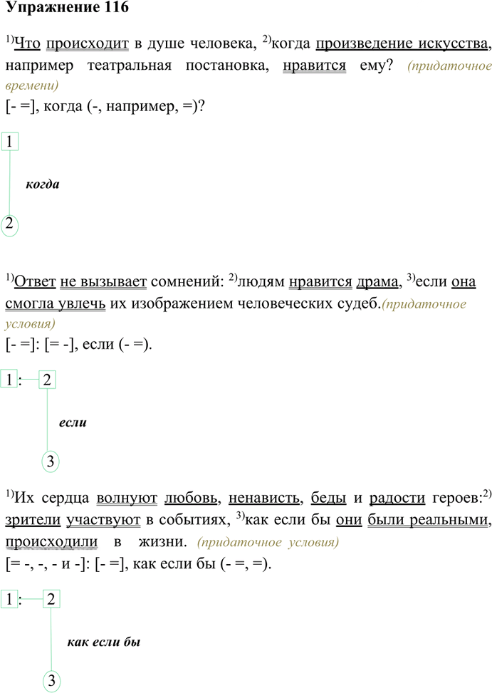 Иллюстрация к решению «Упр.116 Часть 2 ГДЗ Гольцова 10-11 класс (Русский язык)», 1