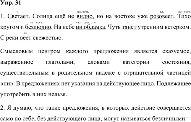 Иллюстрация к решению «Упр.31 Часть 2 ГДЗ Быстрова Кибирева 8 класс (Русский язык)», 1