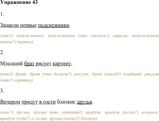 Иллюстрация к решению «Упр.43 Глава 5 ГДЗ Шмелев 5 класс (Русский язык)», 1