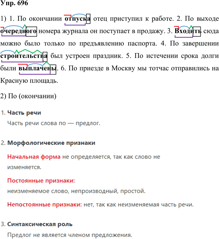 Иллюстрация к решению «Упр.696 Часть 2 ГДЗ Львова Львов 7 класс (Русский язык)», 1