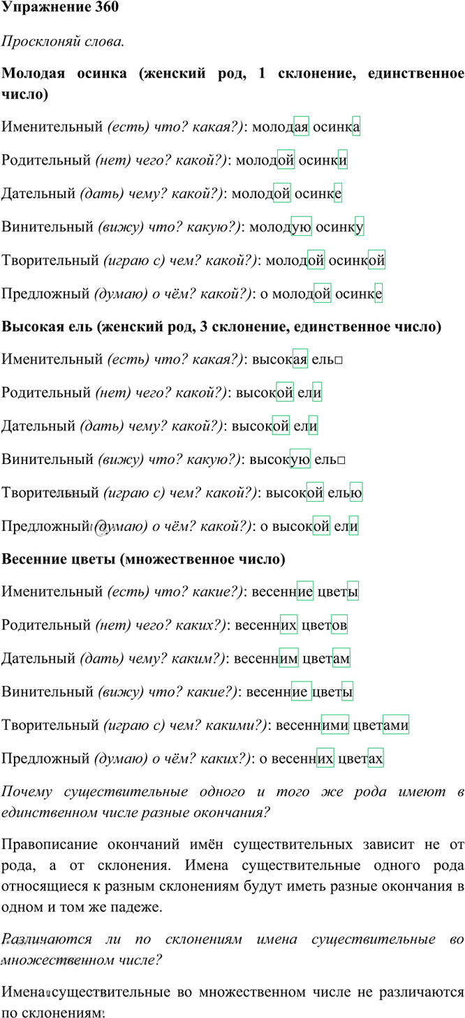 Иллюстрация к решению «Упр.360 Часть 2 ГДЗ Рамзаева 4 класс (Русский язык)», 2
