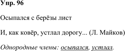 Иллюстрация к решению «Упр.96 Часть 1 ГДЗ Рамзаева 4 класс (Русский язык)», 1