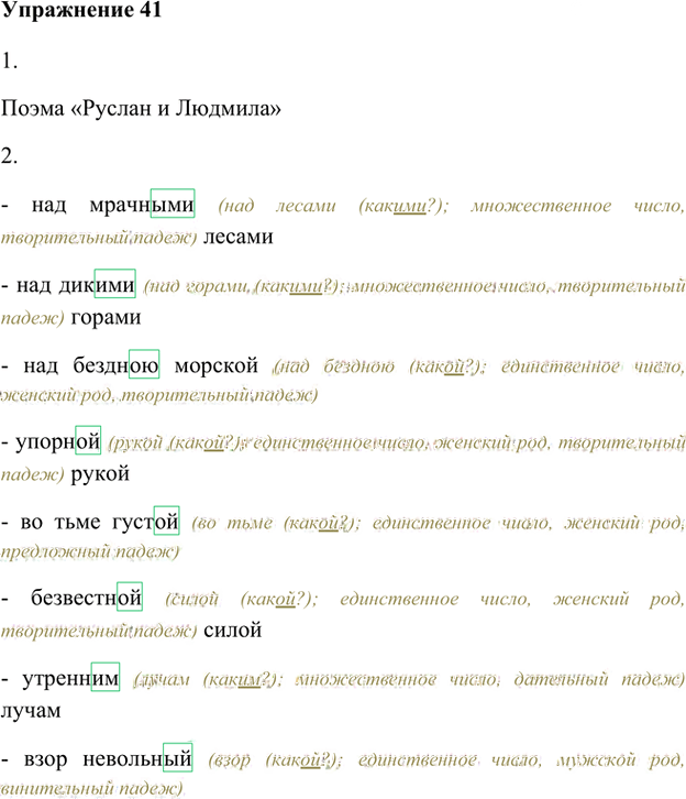 Иллюстрация к решению «Упр.41 Глава 1 ГДЗ Шмелев 5 класс (Русский язык)», 1