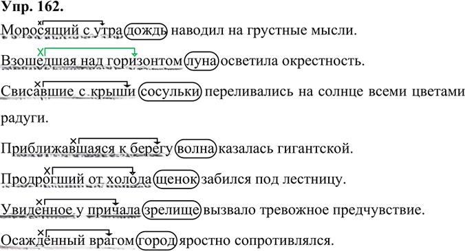 Иллюстрация к решению «Упр.162 Часть 1 ГДЗ Быстрова Кибирева 7 класс (Русский язык)», 1