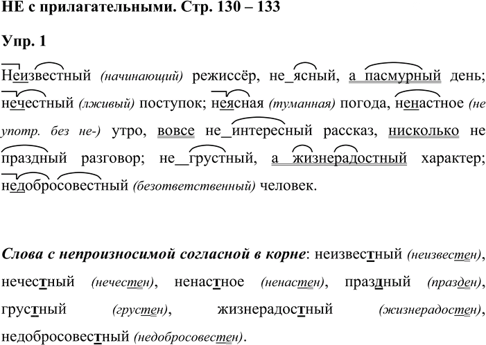 Иллюстрация к решению «Упр.1 Страницы 130-133 ГДЗ Дидактические материалы Ладыженская Аксенова 5 класс (Русский язык)», 1