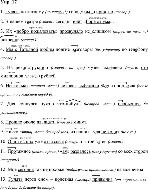 Иллюстрация к решению «Упр.17 Глава 6 ГДЗ Шмелев 7 класс (Русский язык)», 1