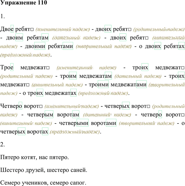 Иллюстрация к решению «Упр.110 Часть 2 ГДЗ Быстрова Кибирева 6 класс (Русский язык)», 1