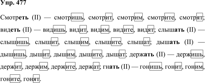 Иллюстрация к решению «Упр.477 Часть 2 ГДЗ Рамзаева 4 класс (Русский язык)», 1