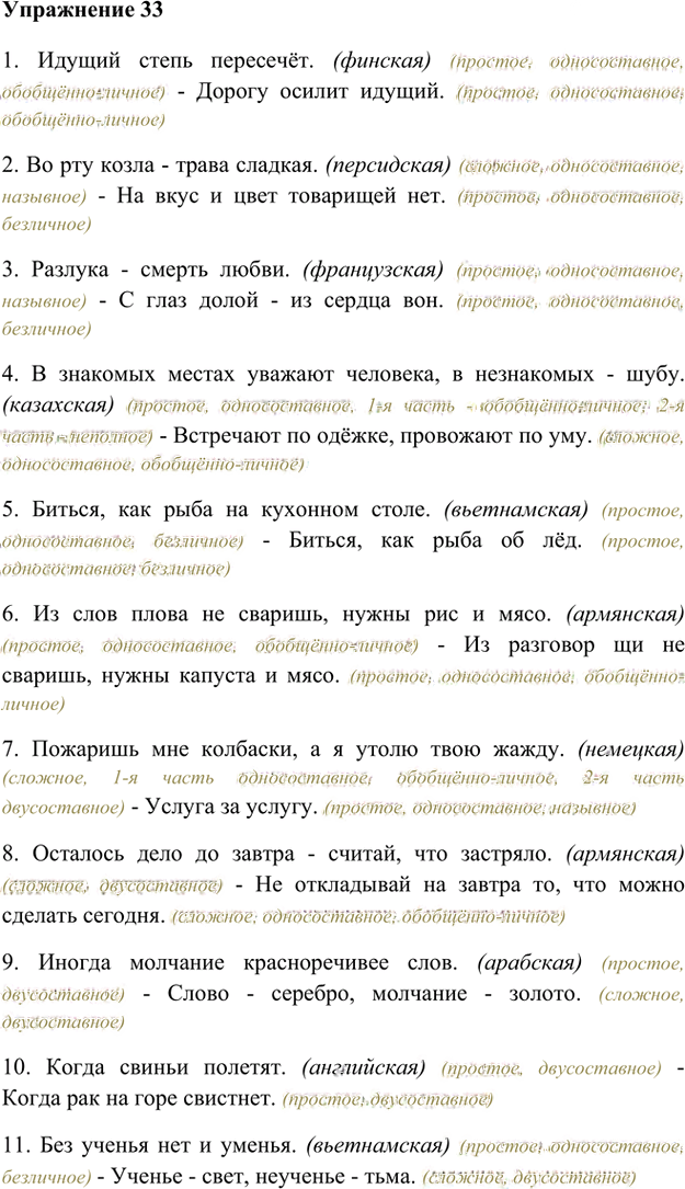 Иллюстрация к решению «Упр.33 Глава 2 ГДЗ Шмелев 8 класс (Русский язык)», 1