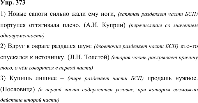 Иллюстрация к решению «Упр.373 ГДЗ Рыбченкова Александрова 10-11 класс (Русский язык)», 1