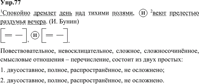 Иллюстрация к решению «Упр.77 ГДЗ Ладыженская 9 класс (Русский язык)», 1