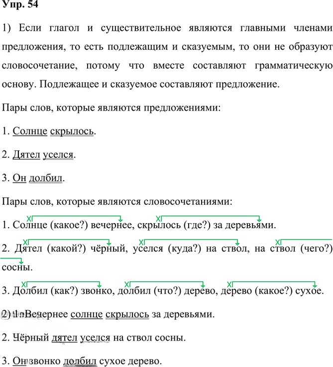 Иллюстрация к решению «Упр.54 Часть 1 ГДЗ Канакина Горецкий 3 класс (Русский язык)», 1