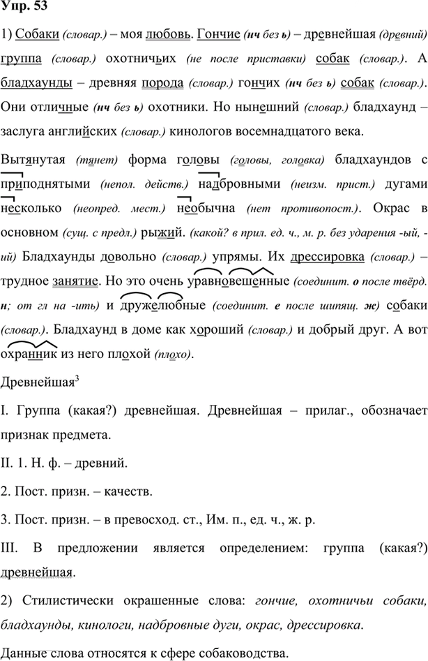 Иллюстрация к решению «Упр.53 Глава 6 ГДЗ Шмелев 7 класс (Русский язык)», 1
