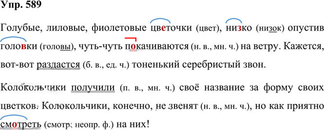 Иллюстрация к решению «Упр.589 Часть 2 ГДЗ Рамзаева 3 класс (Русский язык)», 2