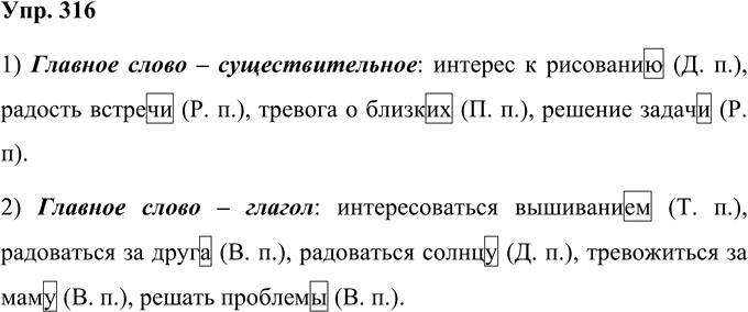 Иллюстрация к решению «Упр.316 Часть 2 ГДЗ Нечаева Яковлева 4 класс (Русский язык)», 1