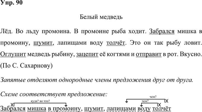 Иллюстрация к решению «Упр.90 Часть 1 ГДЗ Рамзаева 4 класс (Русский язык)», 1