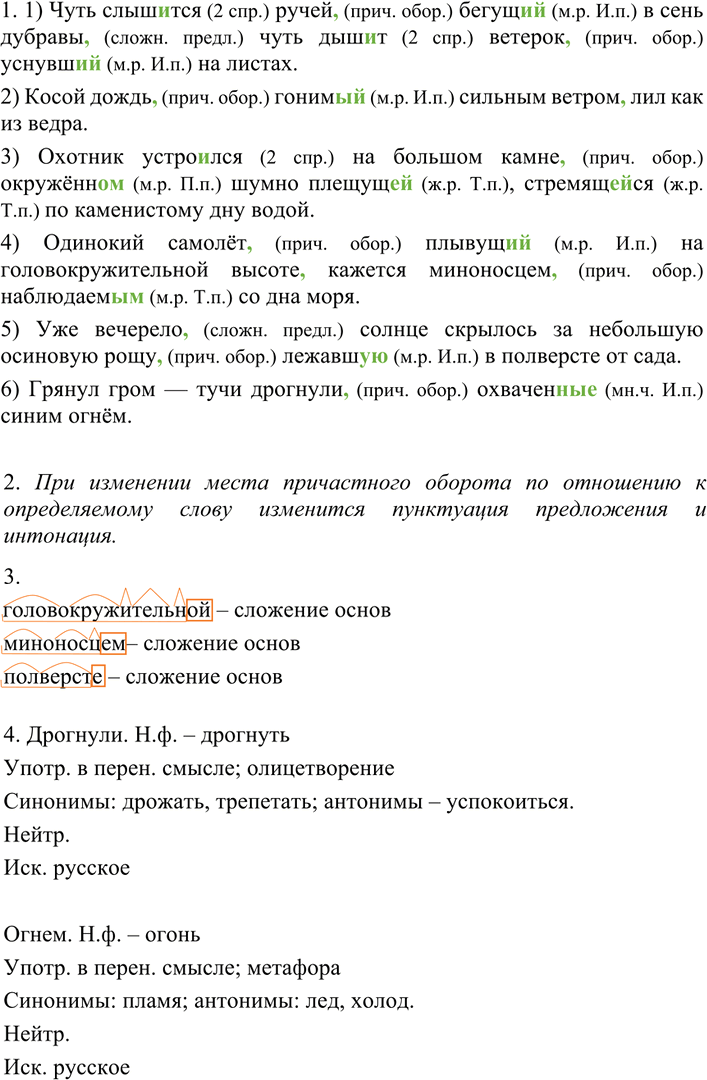 Иллюстрация к решению «Упр.204 ГДЗ Разумовская Львова 7 класс (Русский язык)», 1