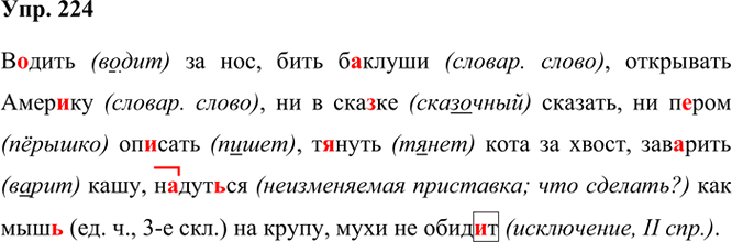 Иллюстрация к решению «Упр.224 Часть 1 ГДЗ Рыбченкова Александрова 6 класс 2023 года (Русский язык)», 1