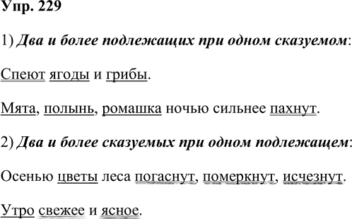Иллюстрация к решению «Упр.229 Часть 1 ГДЗ Желтовская Калинина 4 класс (Русский язык)», 1