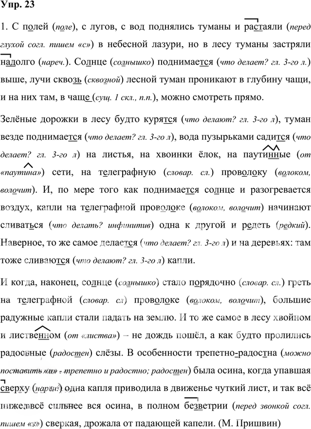 Иллюстрация к решению «Упр.23 Часть 1 ГДЗ Быстрова Кибирева 8 класс (Русский язык)», 1