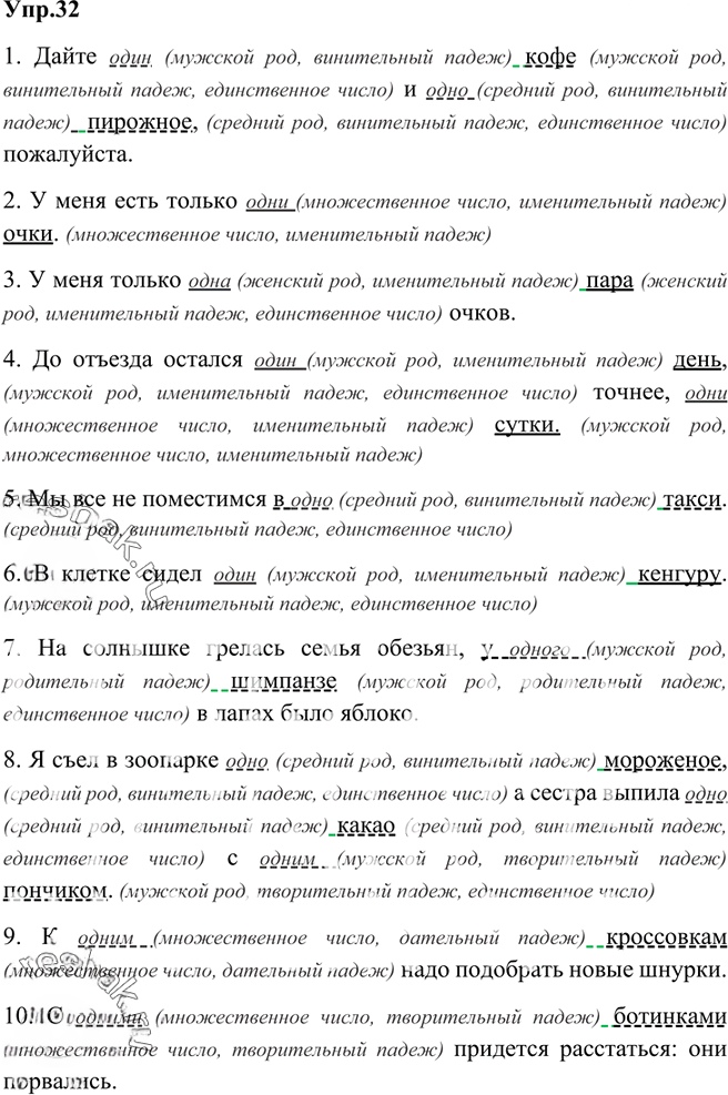 Иллюстрация к решению «Упр.32 Глава 7 ГДЗ Шмелев 6 класс (Русский язык)», 1