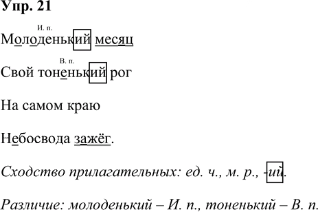Иллюстрация к решению «Упр.21 Часть 2 ГДЗ Рабочая тетрадь Канакина Горецкий 4 класс (Русский язык)», 1