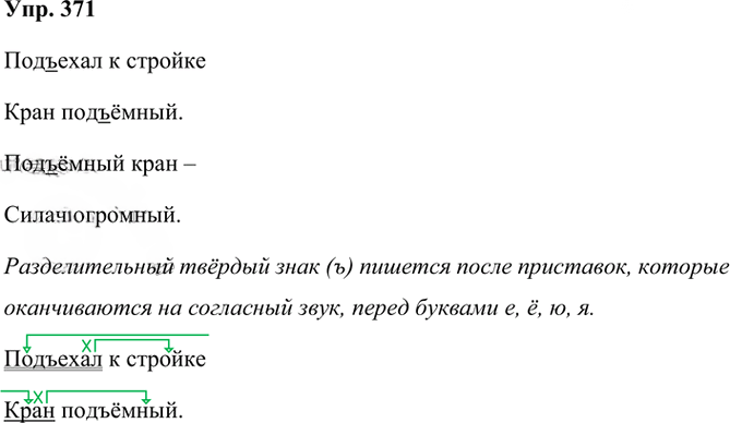 Иллюстрация к решению «Упр.371 Часть 1 ГДЗ Рамзаева 3 класс (Русский язык)», 2