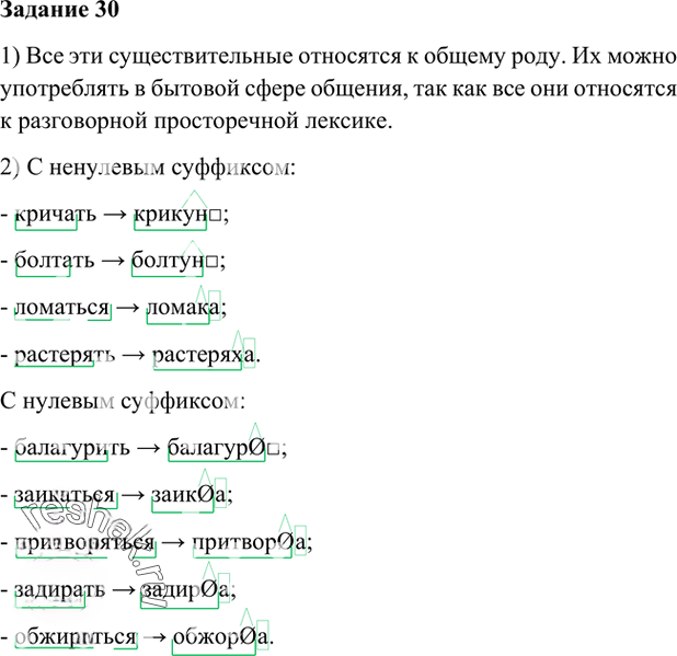 Иллюстрация к решению «Упр.30 Глава 3 ГДЗ Шмелев 6 класс (Русский язык)», 1