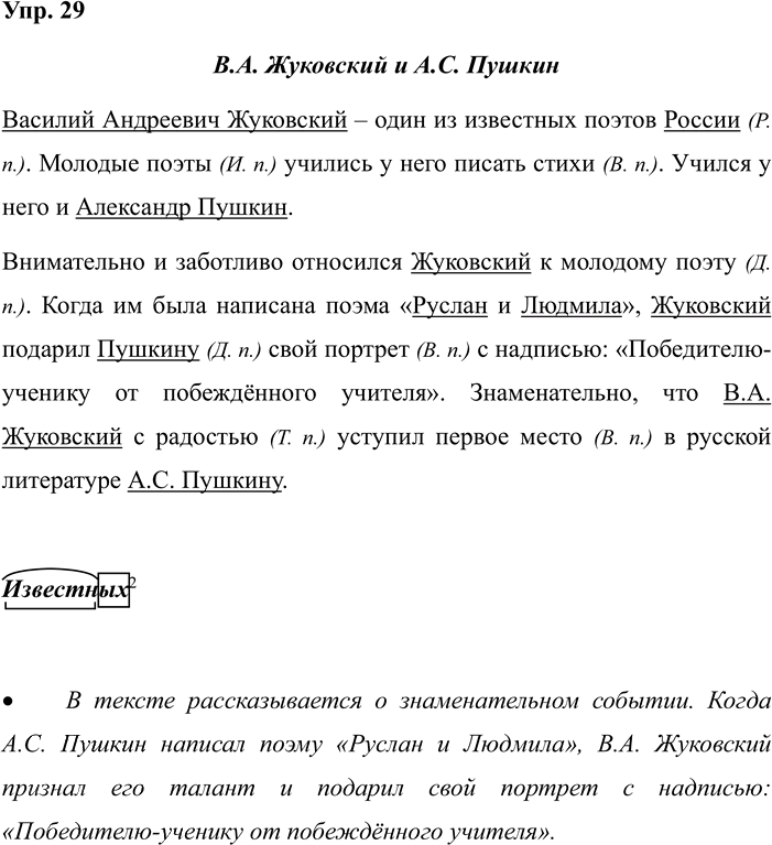 Иллюстрация к решению «Задание 29 ГДЗ Рабочая тетрадь Рамзаева 4 класс (Русский язык)», 1