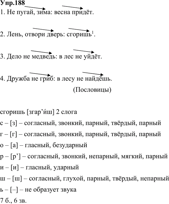 Иллюстрация к решению «Упр.188 ГДЗ Ладыженская 9 класс (Русский язык)», 1