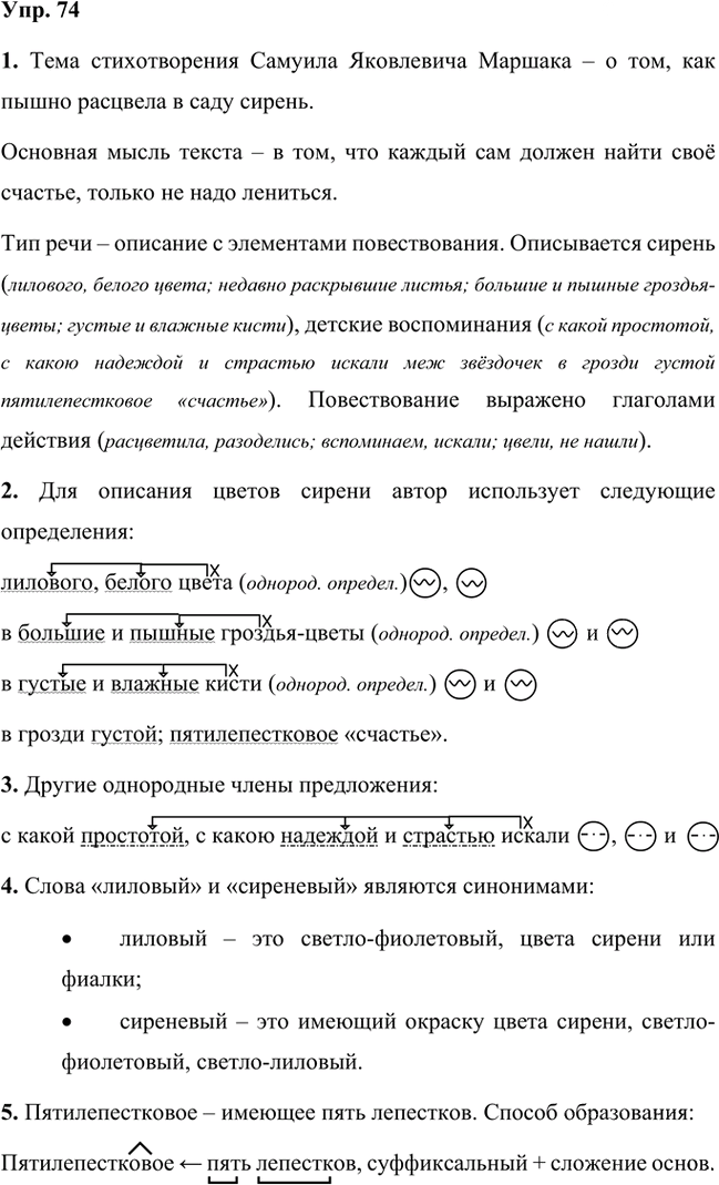 Иллюстрация к решению «Упр.74 Часть 2 ГДЗ Быстрова Кибирева 8 класс (Русский язык)», 1