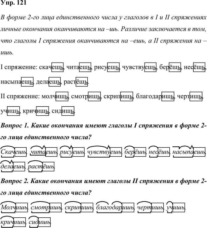Иллюстрация к решению «Упр.121 Часть 1 ГДЗ Желтовская Калинина 4 класс (Русский язык)», 1