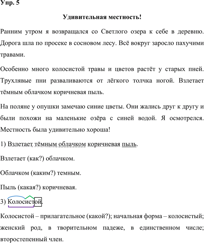 Иллюстрация к решению «Упр.5 Проверочные работы Глава 1 Часть 2 ГДЗ Желтовская Калинина 4 класс (Русский язык)», 1