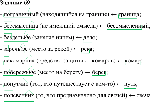 Иллюстрация к решению «Упр.69 Глава 3 ГДЗ Шмелев 6 класс (Русский язык)», 2