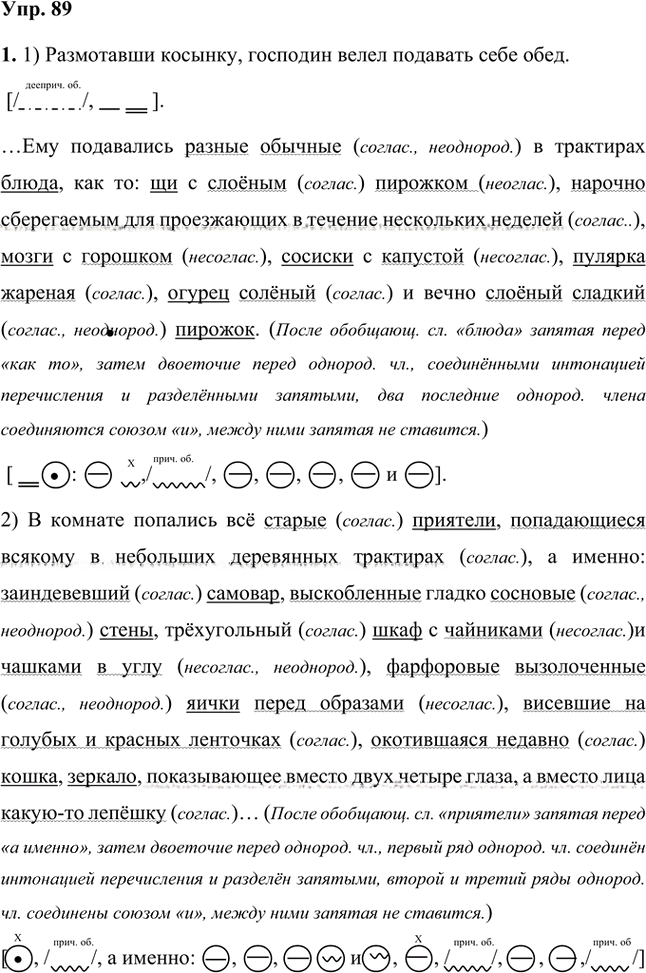 Иллюстрация к решению «Упр.89 Часть 2 ГДЗ Быстрова Кибирева 8 класс (Русский язык)», 1