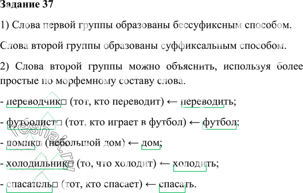 Иллюстрация к решению «Упр.37 Глава 3 ГДЗ Шмелев 6 класс (Русский язык)», 1