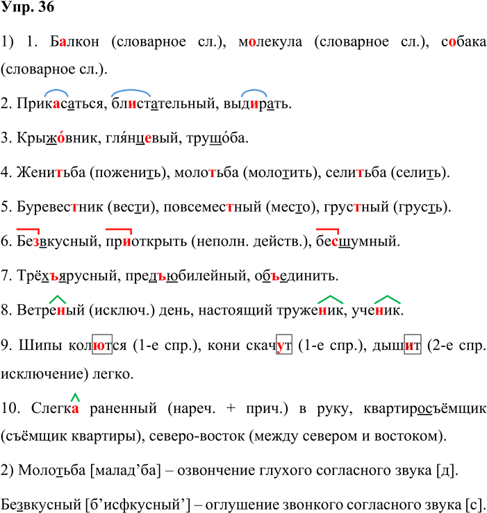 Иллюстрация к решению «Упр.36 ГДЗ Львова Львов 8 класс (Русский язык)», 1