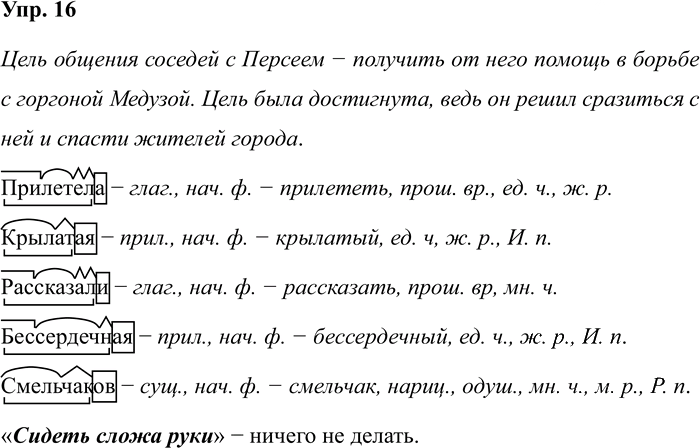 Иллюстрация к решению «Упр.16 Часть 1 ГДЗ Климанова Бабушкина 4 класс (Русский язык)», 1