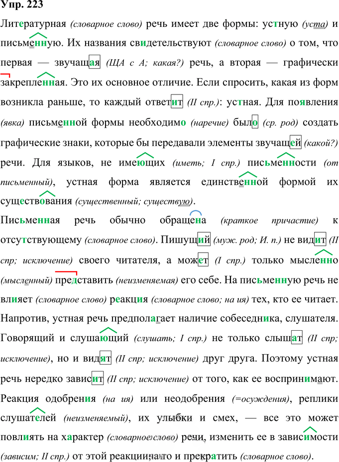 Иллюстрация к решению «Упр.223 ГДЗ Рыбченкова Александрова 10-11 класс (Русский язык)», 1