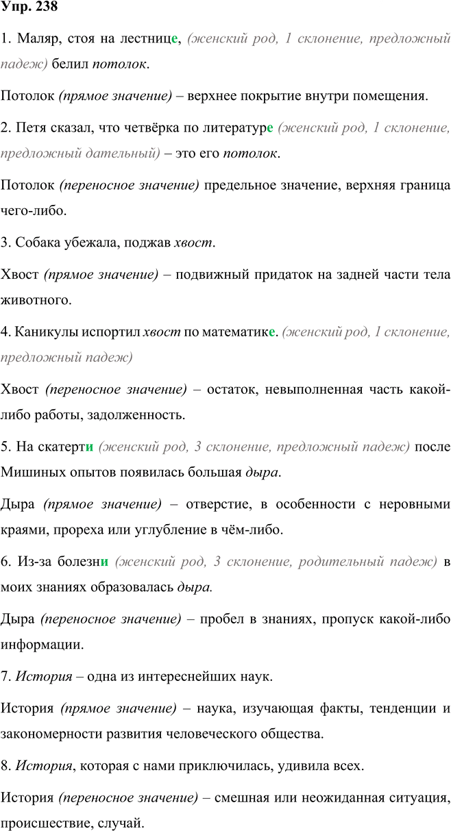 Иллюстрация к решению «Упр.238 Часть 1 ГДЗ Рыбченкова Александрова 5 класс (Русский язык)», 1