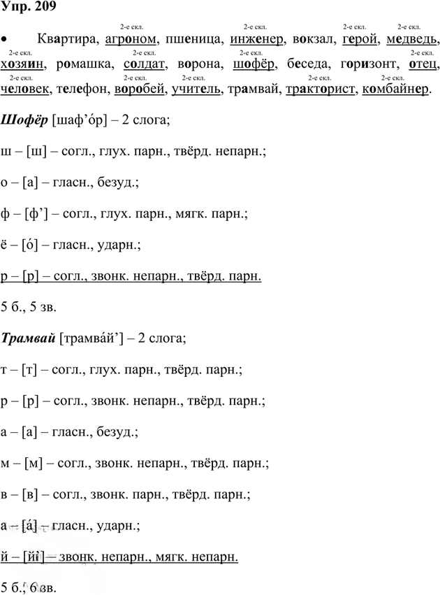 Иллюстрация к решению «Упр.209 Часть 1 ГДЗ Канакина Горецкий 4 класс (Русский язык)», 1
